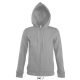 SOL'S SO47900 Seven női cipzáros kapucnis pulóver - Grey Melange 