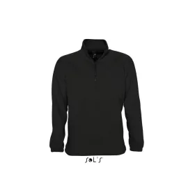   SOL'S SO56000 Ness unisex 1/4 cipzáros galléros pulóver - Black
