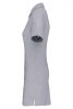 Designed To Work WK209 női rövidújjú hoszított pólóing - Oxford Grey/Navy
