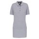 Designed To Work WK209 női rövidújjú hoszított pólóing - Oxford Grey/Navy