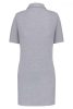 Designed To Work WK209 női rövidújjú hoszított pólóing - Oxford Grey/Navy