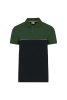 Designed To Work WK210 Eco-friendly uniszex kéttónusú póló - Black/Forest Green