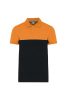 Designed To Work WK210 Eco-friendly uniszex kéttónusú póló - Black/Orange