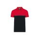 Designed To Work WK210 Eco-friendly uniszex kéttónusú póló - Black/Red
