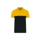 Designed To Work WK210 Eco-friendly uniszex kéttónusú póló - Black/Yellow