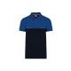 Designed To Work WK210 Eco-friendly uniszex kéttónusú póló - Navy/Royal Blue