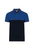 Designed To Work WK210 Eco-friendly uniszex kéttónusú póló - Navy/Royal Blue