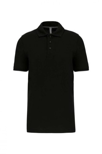 Designed To Work WK270 Daytoday férfi rövid ujjú kontrasztos pólóing - Black/Silver