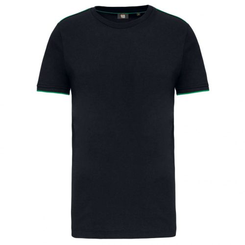 Designed To Work WK3020 férfi rövid ujjú póló - Black/Kelly Green