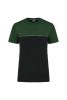 Designed To Work WK304 környezetbarát uniszex rövid ujjú póló - Black/Forest Green