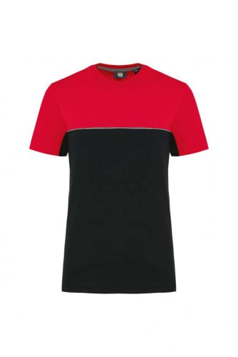 Designed To Work WK304 környezetbarát uniszex rövid ujjú póló - Black/Red