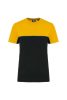 Designed To Work WK304 környezetbarát uniszex rövid ujjú póló - Black/Yellow
