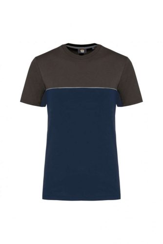 Designed To Work WK304 környezetbarát uniszex rövid ujjú póló - Navy/Dark Grey