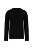 Designed To Work WK4001 Set-in sleeve pamut unisex pulóver - Black