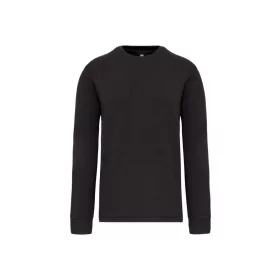   Designed To Work WK4001 Set-in sleeve pamut unisex pulóver - Dark Grey
