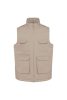 Designed To Work WK607 uniszex párnázott többzsebes mellény - Beige