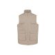 Designed To Work WK607 uniszex párnázott többzsebes mellény - Beige