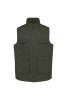 Designed To Work WK607 uniszex párnázott többzsebes mellény - Dark Khaki