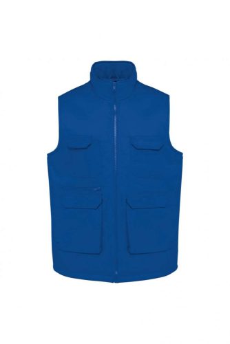 Designed To Work WK607 uniszex párnázott többzsebes mellény - Royal Blue