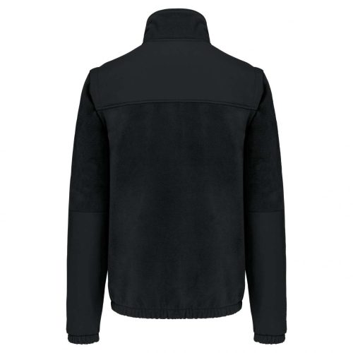 Designed To Work WK9105 uniszex polár dzseki levehető ujjakkal - Black