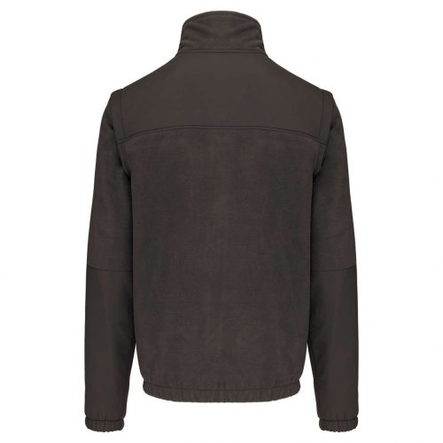 Designed To Work WK9105 uniszex polár dzseki levehető ujjakkal - Dark Grey