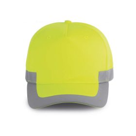   Designed To Work WKP123 uniszex neon színű sapka 5 paneles - Fluorescent Yellow