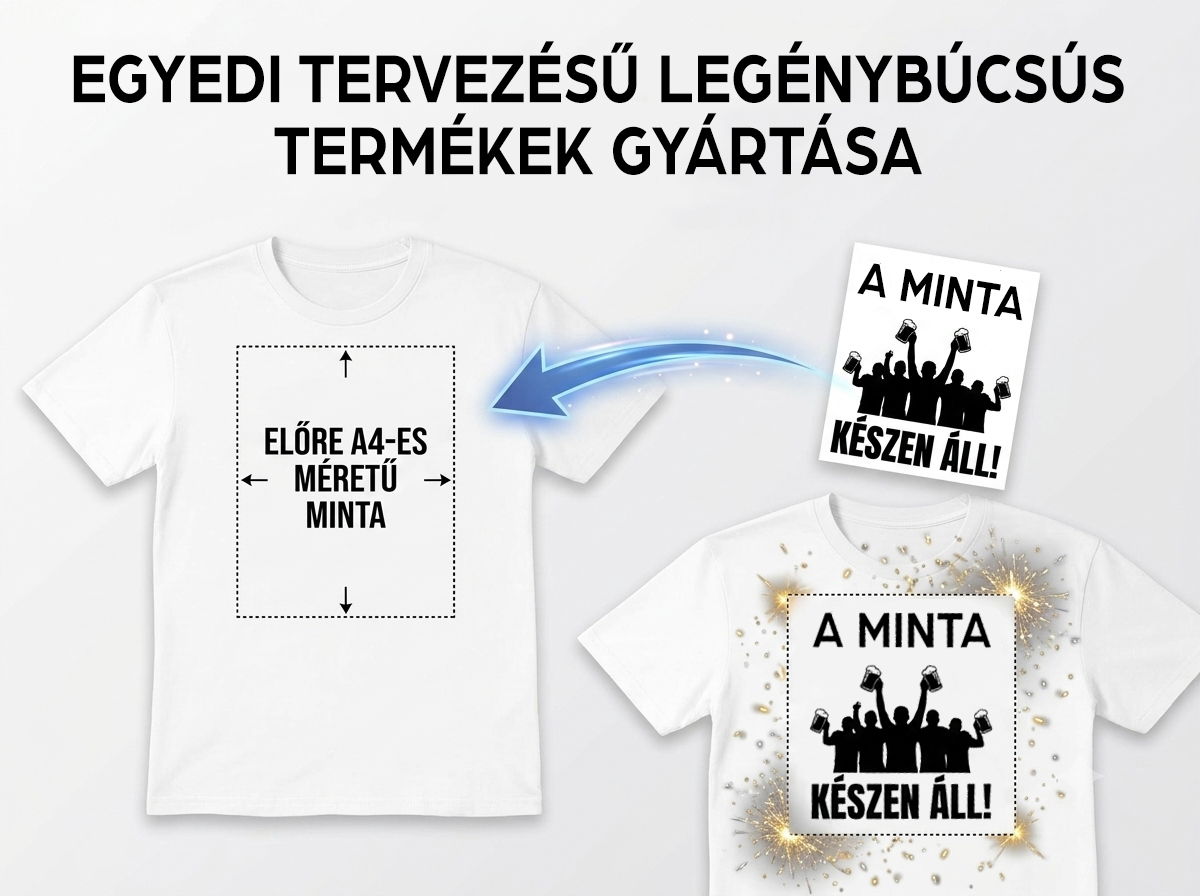 Egyedi tervezésű legénybúcsú póló grafika készítése